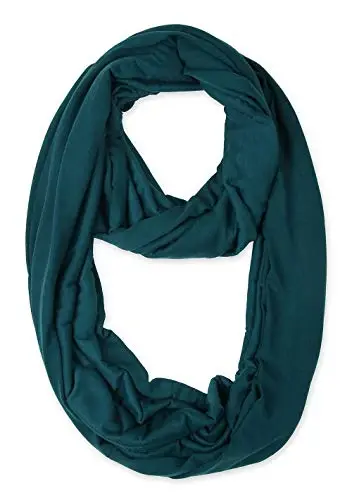 corciova Black Soft Girl Women Infinity Wrap Scarf Stretchy Jersey Knit Sleep Head Circle Scarf Continuous Loop Light Weight 