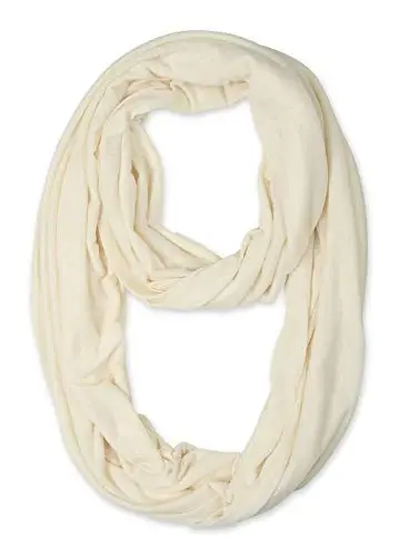 corciova Black Soft Girl Women Infinity Wrap Scarf Stretchy Jersey Knit Sleep Head Circle Scarf Continuous Loop Light Weight - 1