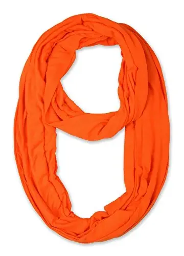 corciova Black Soft Girl Women Infinity Wrap Scarf Stretchy Jersey Knit Sleep Head Circle Scarf Continuous Loop Light Weight - CORCIOVA