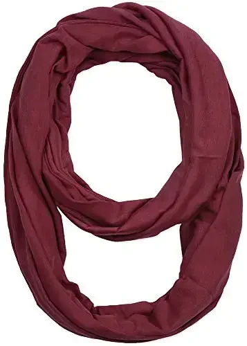 corciova Black Soft Girl Women Infinity Wrap Scarf Stretchy Jersey Knit Sleep Head Circle Scarf Continuous Loop Light Weight - MODAZONE