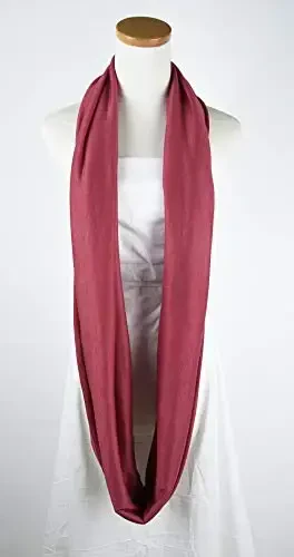 corciova Black Soft Girl Women Infinity Wrap Scarf Stretchy Jersey Knit Sleep Head Circle Scarf Continuous Loop Light Weight - 3