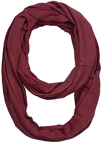 corciova Black Soft Girl Women Infinity Wrap Scarf Stretchy Jersey Knit Sleep Head Circle Scarf Continuous Loop Light Weight 