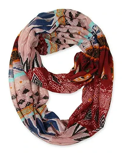 corciova Black Soft Girl Women Infinity Wrap Scarf Stretchy Jersey Knit Sleep Head Circle Scarf Continuous Loop Light Weight 