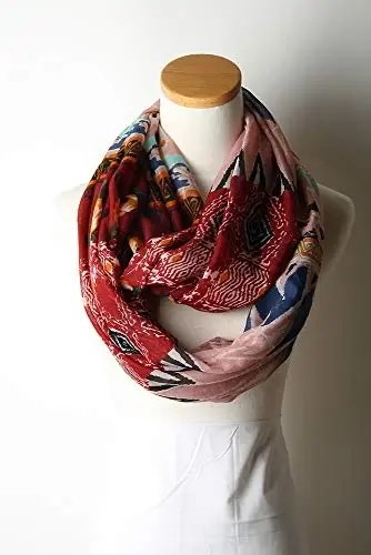 corciova Black Soft Girl Women Infinity Wrap Scarf Stretchy Jersey Knit Sleep Head Circle Scarf Continuous Loop Light Weight - CORCIOVA (1)