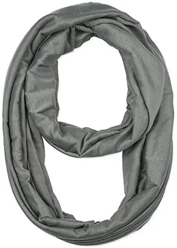corciova Black Soft Girl Women Infinity Wrap Scarf Stretchy Jersey Knit Sleep Head Circle Scarf Continuous Loop Light Weight 