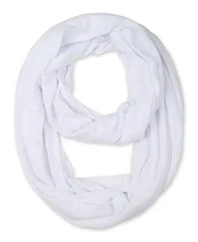 corciova Black Soft Girl Women Infinity Wrap Scarf Stretchy Jersey Knit Sleep Head Circle Scarf Continuous Loop Light Weight - 1