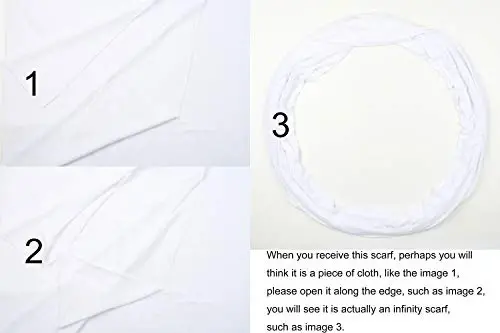 corciova Black Soft Girl Women Infinity Wrap Scarf Stretchy Jersey Knit Sleep Head Circle Scarf Continuous Loop Light Weight - 7