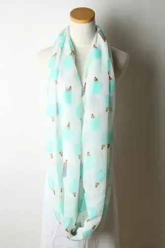 corciova Black Soft Girl Women Infinity Wrap Scarf Stretchy Jersey Knit Sleep Head Circle Scarf Continuous Loop Light Weight - 3