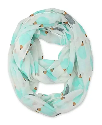 corciova Black Soft Girl Women Infinity Wrap Scarf Stretchy Jersey Knit Sleep Head Circle Scarf Continuous Loop Light Weight 