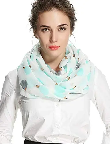 corciova Black Soft Girl Women Infinity Wrap Scarf Stretchy Jersey Knit Sleep Head Circle Scarf Continuous Loop Light Weight - 4