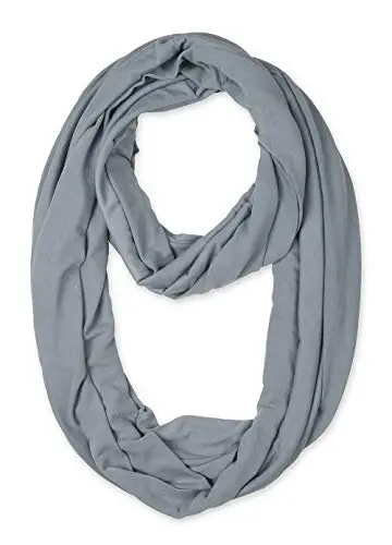 corciova Black Soft Girl Women Infinity Wrap Scarf Stretchy Jersey Knit Sleep Head Circle Scarf Continuous Loop Light Weight 