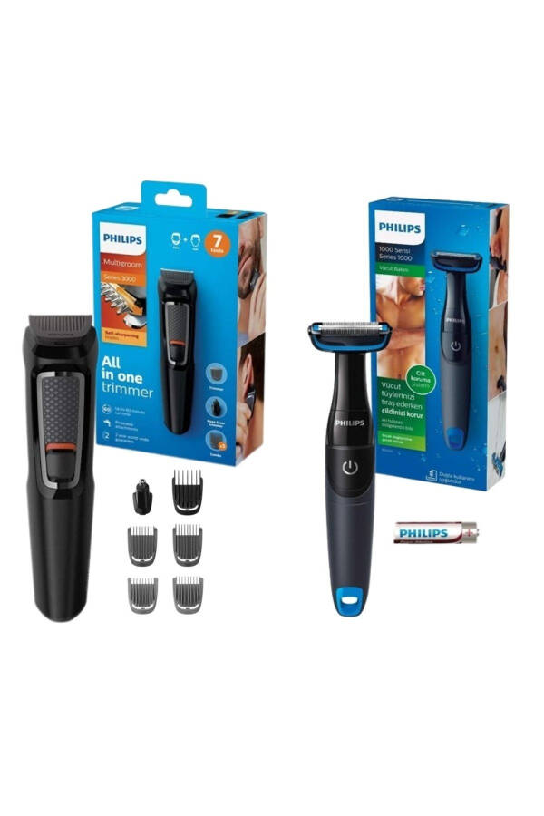 Cordless Hair, Beard Trimmer, Styling & Body Shaver 2 in 1 Package - 1