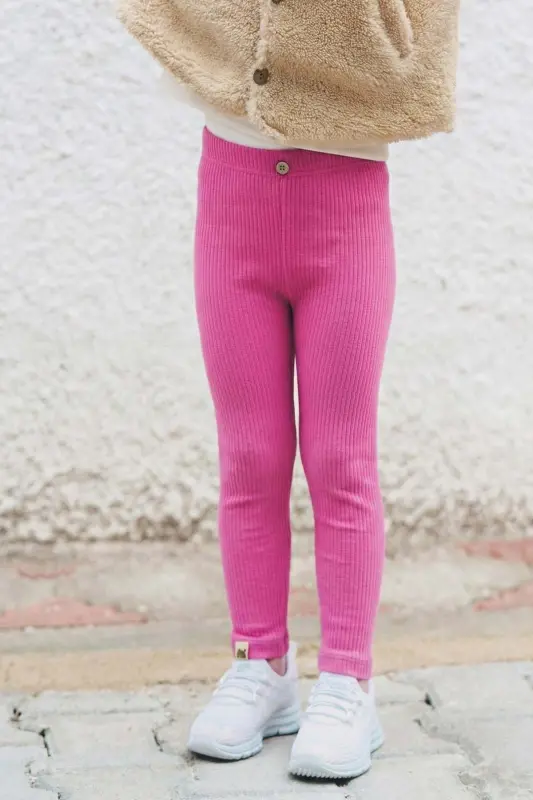 Corduroy Leggings 0-5 Age Fuchsia-FUCHSIA - 1