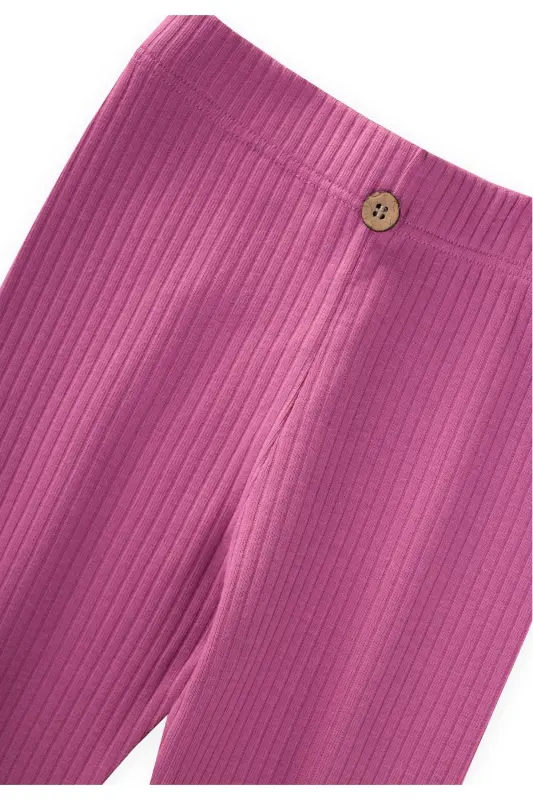 Corduroy Leggings 0-5 Age Fuchsia-FUCHSIA - 4