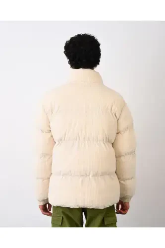 Corduroy Padded Jacket-CREAM - 4