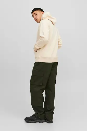 Core Jcoclassic Pamuklu Kapüşonlu Sweat Erkek SWEAT 12240189 - AÇIK BEJ - JACK & JONES (1)