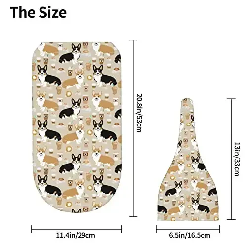 Corgi Newborn Swaddle Blanket with Hat Set Baby Stuff Receiving Blankets Soft Transition Sleep Sacks Gifts for Infant Boys Girls - 4