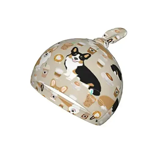 Corgi yangi tug'ilgan chaqaloqni o'rash uchun adyol, shapka to'plami, chaqaloqlar uchun yumshoq o'tish uyqu qoplari, go'dak o'g'il bolalar va qizlar uchun sovg'alar - 3