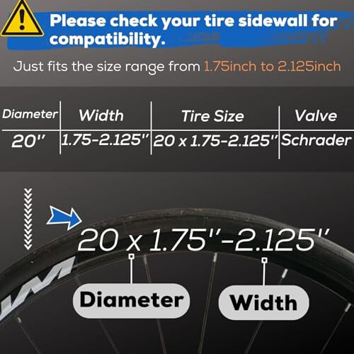 Corki Cycles 20 Inch Bike Tube 4-Pack Fit 1.35-1.5 1.75-2.125 2.125-2.4 3.0 3.5-4.0 Standard Schrader Valve 32mm, Butyl Rubber 20 Bike Inner Tube - 2