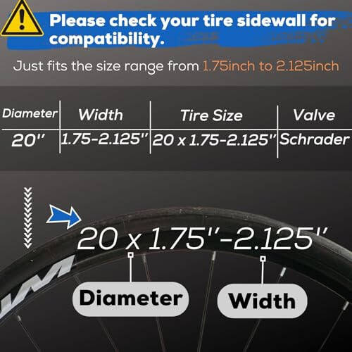 Corki Cycles 20 Inch Bike Tube 4-Pack Fit 1.35-1.5 1.75-2.125 2.125-2.4 3.0 3.5-4.0 Standard Schrader Valve 32mm, Butyl Rubber 20 Bike Inner Tube - 2