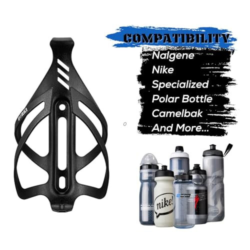 Corki Cycles Bike Water Bottle Holder Aluminum Alloy, Universal Bike Water Bottle Cage for Road, Mountain and Gravel Bikes -1 Pack - Black - 6