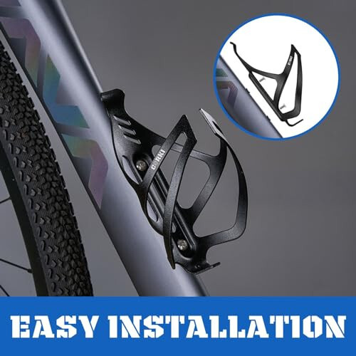 Corki Cycles Bisiklet Su Şişesi Tutucu Alüminyum Alaşımlı, Universal Bisiklet Su Şişesi Kafesi Yol, Dağ ve Çakıl Bisikletleri İçin -1 Paket - Siyah - 3