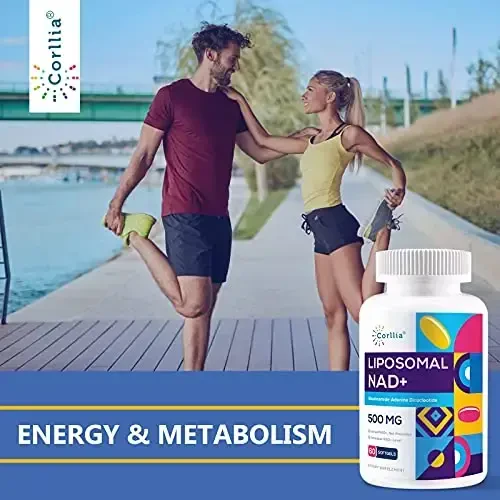 Corllia Liposomal NAD+ 500mg with TMG 250mg Softgels, Nicotinamide Riboside Alternative, Actual NAD+ Supplement, 60 Servings - 5