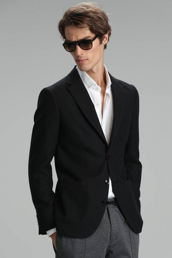 Cors Spor Erkek Blazer Ceket Slim Fit Siyah - 5