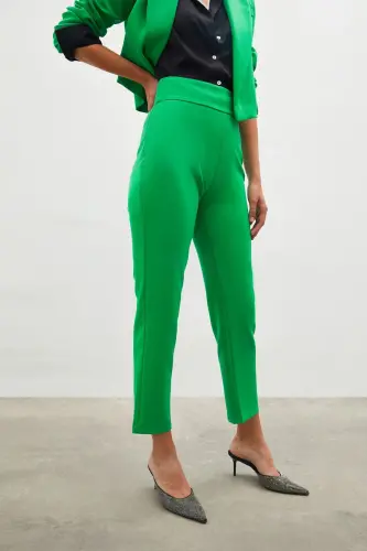 Corsage Detailed Pants - GREEN-GREEN - 6