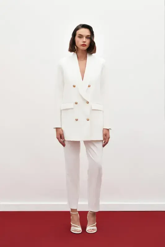 Corset Detail Trousers - ECRU - 3