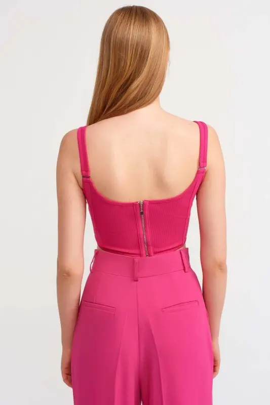 Corset Top-FUCHSIA - 3