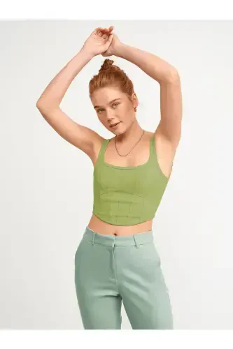 Corset Top Khaki-Khaki - 1