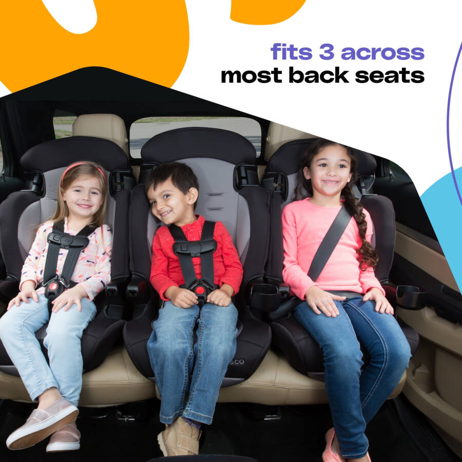 Cosco Kids Finale 2-in-1 Booster Car Seat, Fiberwave, Toddler, Unisex - 4