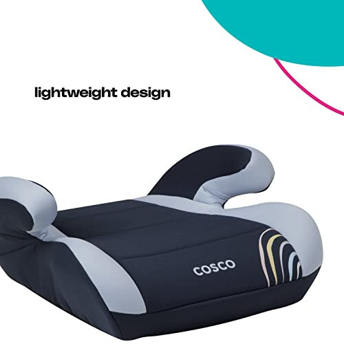 Cosco Topside Backless Booster Car Seat, Lightweight 40-100 lbs, Rainbow - 9