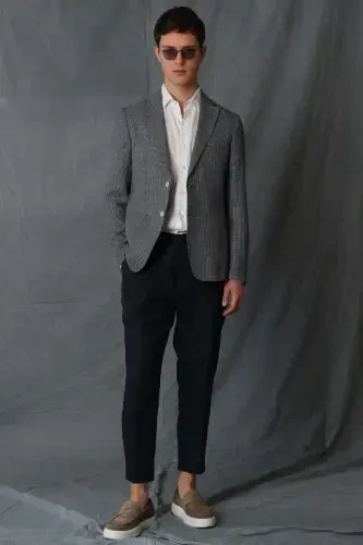 Cosı Spor Erkek Blazer Ceket Slim Fit Lacivert - Lufian (1)