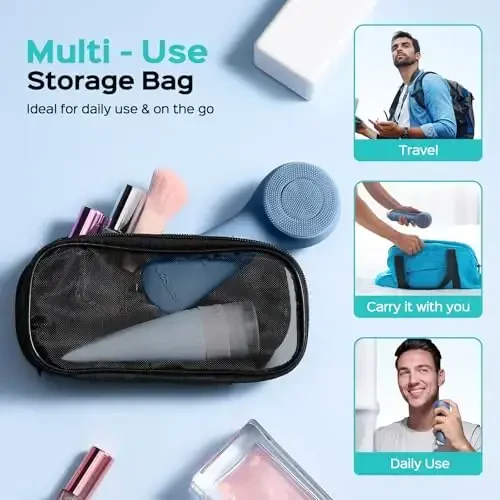 COSLUS Face Scrubber Facial Cleansing Brush: 2 in 1 Spin and Vibration Patented Tech, Silicone Electric Exfoliator Scrubber with Automatic Foaming, Waterproof Face Cleanser Brush for Men and Women - 4