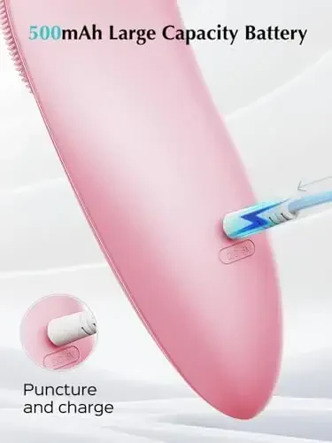 COSLUS Facial Cleansing Brush Silicone Face Scrubber: Waterproof Rechargeable Face Wash Brush, 4 Cleansing Modes, Electric Face Exfoliator for Men Women Cleaning, Exfoliating, Massaging - 4