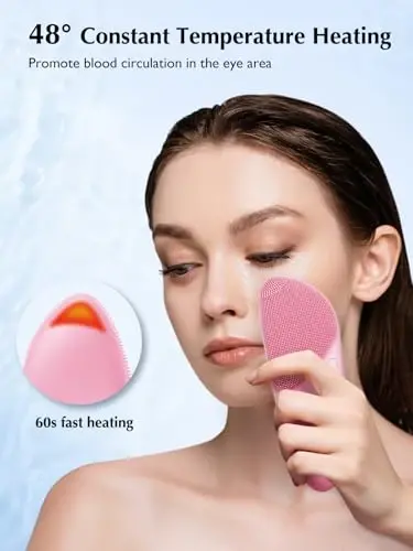 COSLUS Facial Cleansing Brush Silicone Face Scrubber: Waterproof Rechargeable Face Wash Brush, 4 Cleansing Modes, Electric Face Exfoliator for Men Women Cleaning, Exfoliating, Massaging - 5
