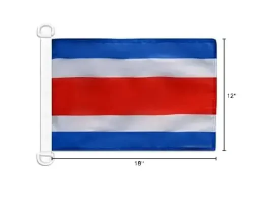 Costa Rica Civil Ensign NAUTICAL Flag 18'' x 12'' - Costa Rican merchant flags 30 x 45 cm. - Banner 12x18 in for boat - AZ FLAG - 5