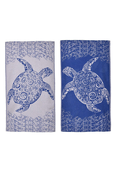 Cotton 100x180cm Pestemal Beach Towel - Caretta - 6