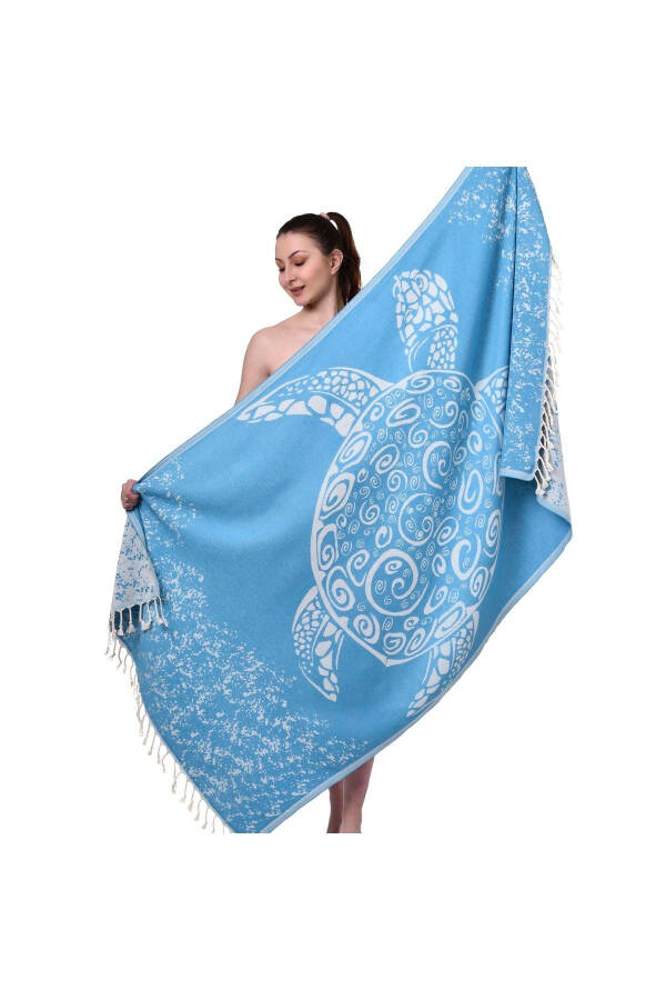 Cotton 100x180cm Pestemal Beach Towel - Caretta - 10