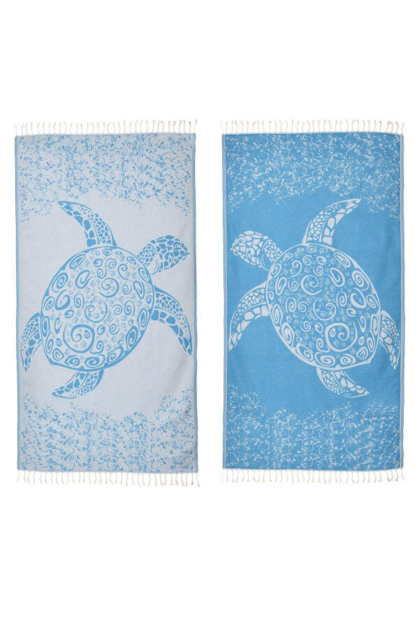 Cotton 100x180cm Pestemal Beach Towel - Caretta - 12