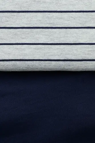 Cotton 2-Pack Sweatshirt - Navy/Striped - H&M (1)