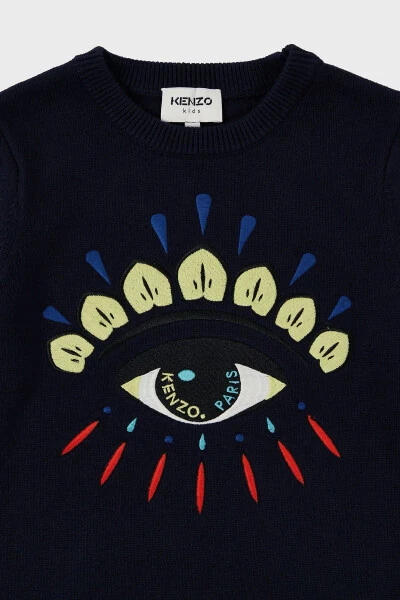 Cotton and Cashmere Blend Kids Sweater K25725 868 SWEAT K25725/868 ELECTRIC BLUE - 6