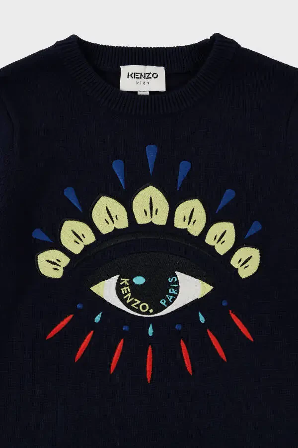 Cotton and Cashmere Blend Kids Sweater K25725 868 SWEAT K25725/868 ELECTRIC BLUE - 6