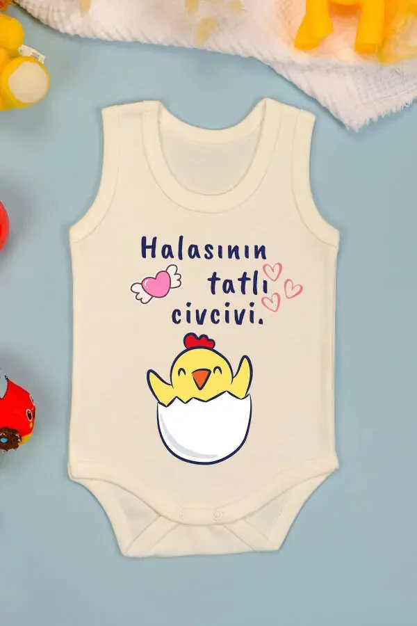 Cotton Aunt's Sweet Chick Printed Snap Bodysuit - 1