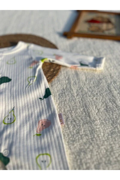 Cotton baby romper, 100% organic cotton, footed romper - MK (1)