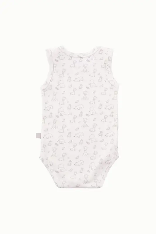 Cotton Baby Snap Bodysuit Giraffe Cream-Giraffe - 3