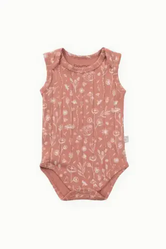 Cotton Baby Snap Bodysuit Spring Floral Tile - 3
