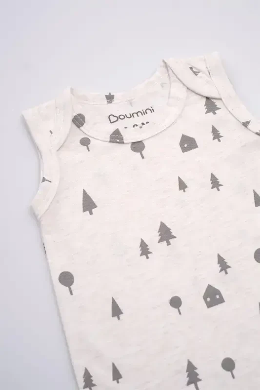 Cotton Baby Snap-crotch Undershirt Supreme Bodysuit Pine Forest - 1